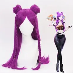 Cosplay Anime Cosplay Wig - LOL : K/DA - Kaisa (Dark Purple)