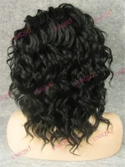 Celebrity Wig Premium Wig - Short Spiral Curl Black Lace Front Wig -Cosmetic Shop N17 1 d