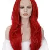 Celebrity Wig Premium Wig - Poppy Red Layered Lace Front Tinsel