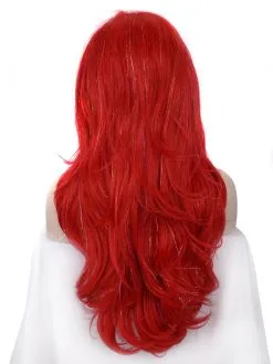 Celebrity Wig Premium Wig - Poppy Red Layered Lace Front Tinsel -Cosmetic Shop Tinsel Red d