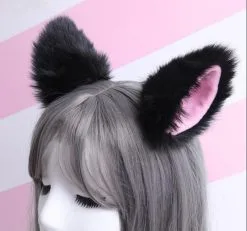 UNIQSO Anime Cosplay Ears Faux Fur Clip-on