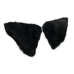 UNIQSO Anime Cosplay Ears Faux Fur Clip-on -Cosmetic Shop wolf black