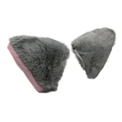 UNIQSO Anime Cosplay Ears Faux Fur Clip-on -Cosmetic Shop wolf gray