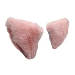 UNIQSO Anime Cosplay Ears Faux Fur Clip-on -Cosmetic Shop wolf pink